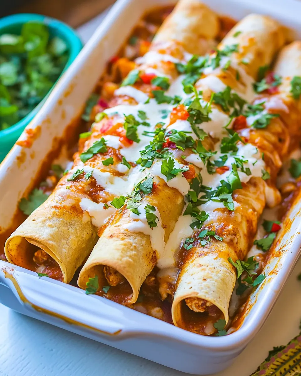 Easy Chicken Enchilada Taquitos recipe image