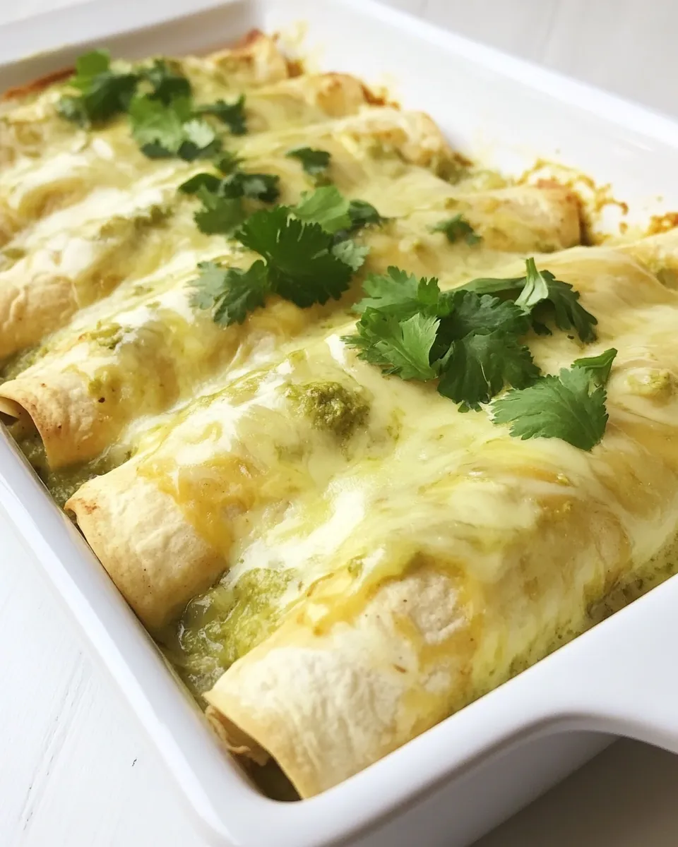 Easy Chicken Enchiladas with Green Sauce recipe photo
