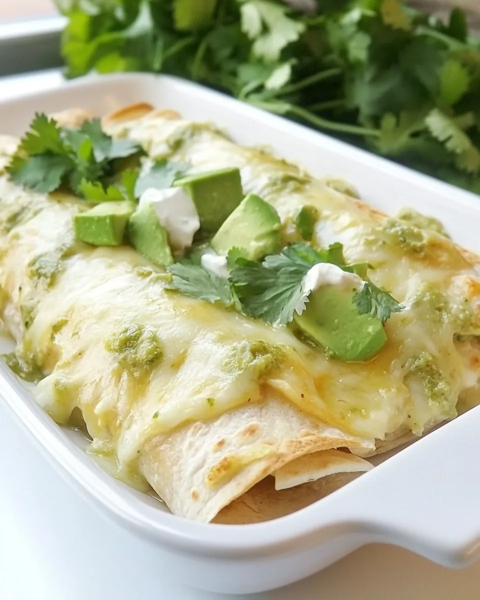 Savory Chicken Enchiladas with Green Sauce dish photo