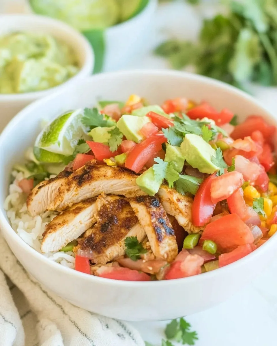 Classic Chicken Fajita Bowls recipe image