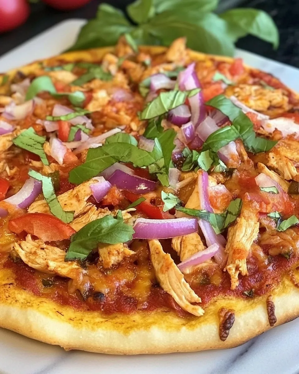 Delicious Chicken Fajita Pizza shot