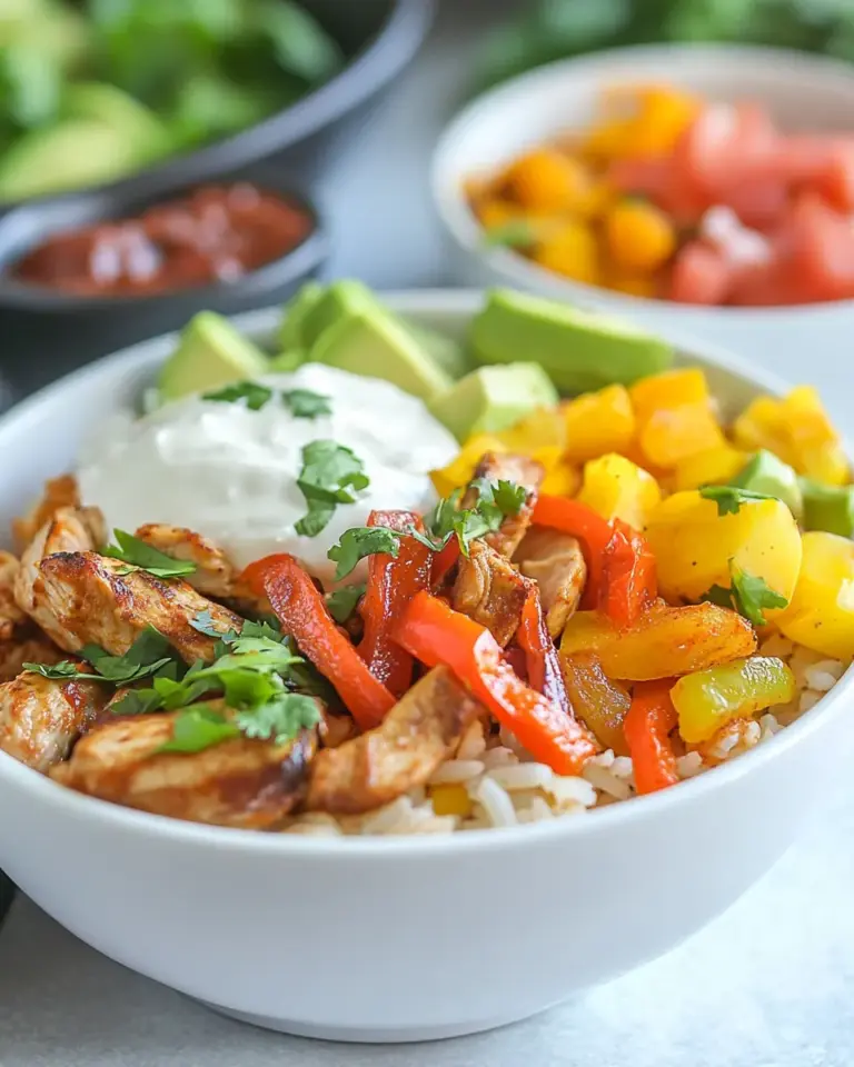 Easy Chicken Fajita Rice Bowl photo