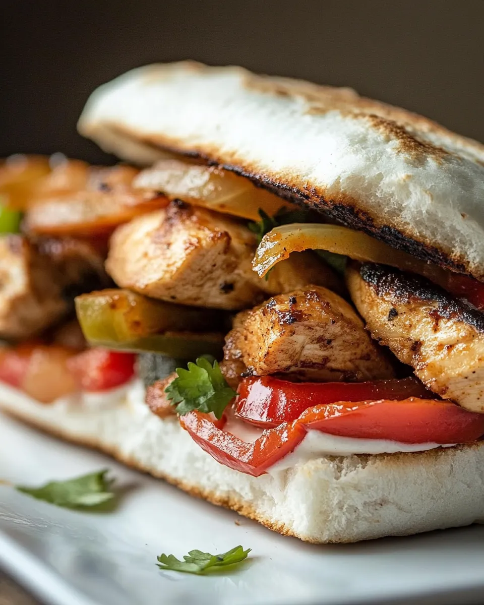 Homemade Chicken Fajita Sandwiches photo