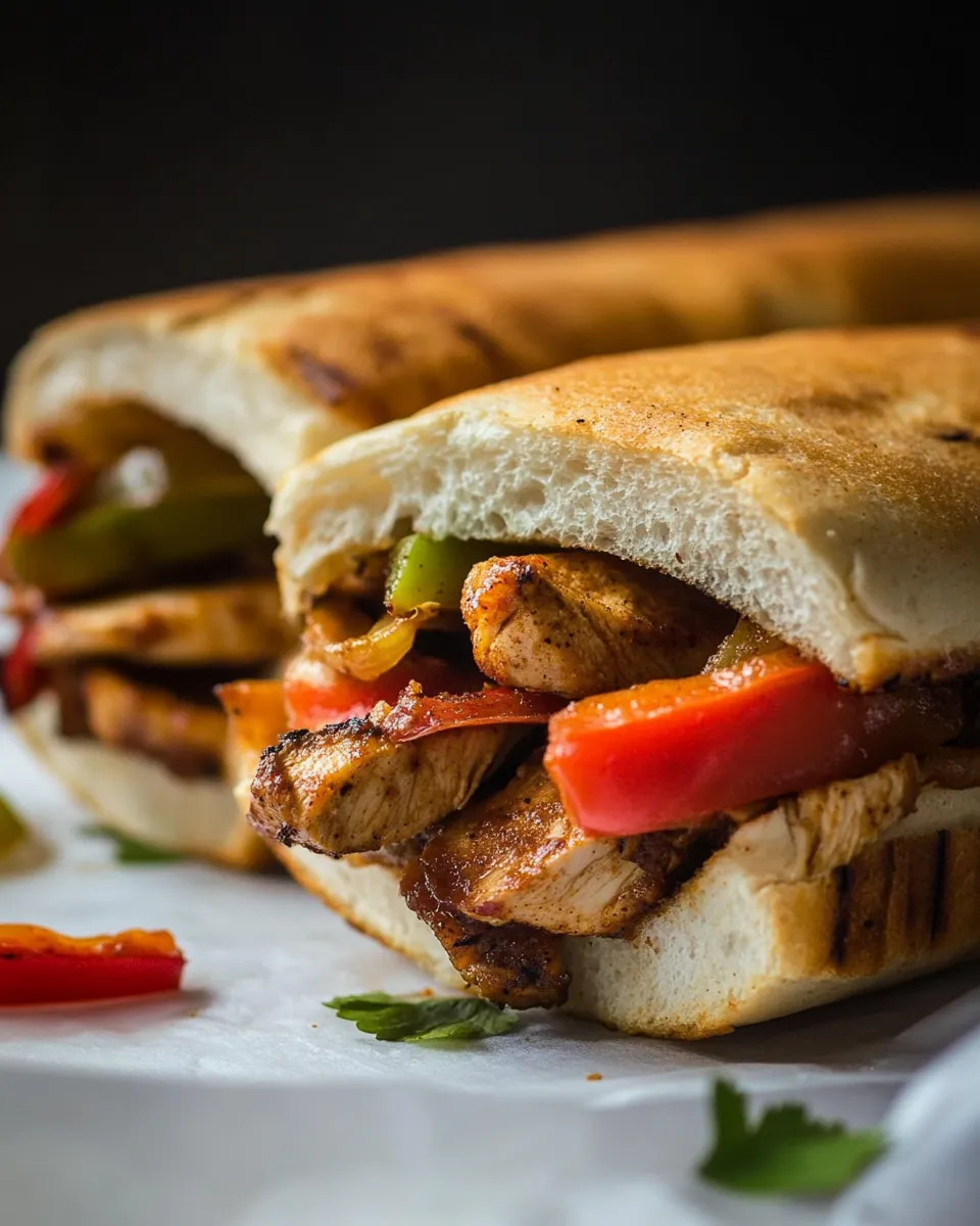 Easy Chicken Fajita Sandwiches recipe photo