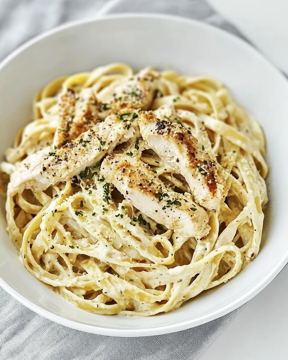 Classic Chicken Fettuccine Alfredo dish photo