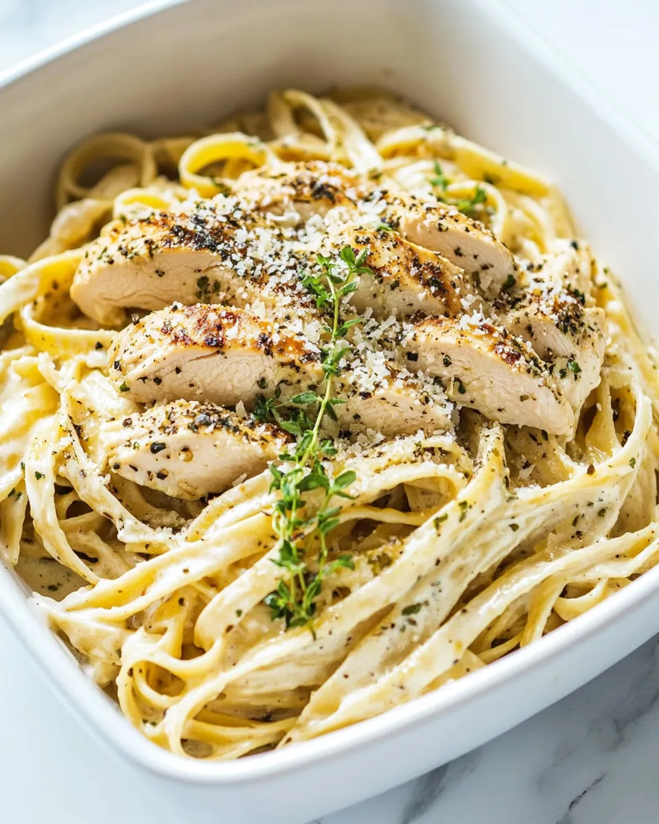 Delicious Chicken Fettuccine Alfredo image