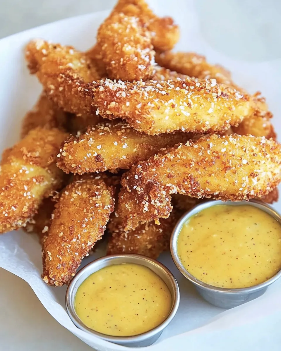 Classic Chicken Fingers with Honey Mustard Dipping Sauce image