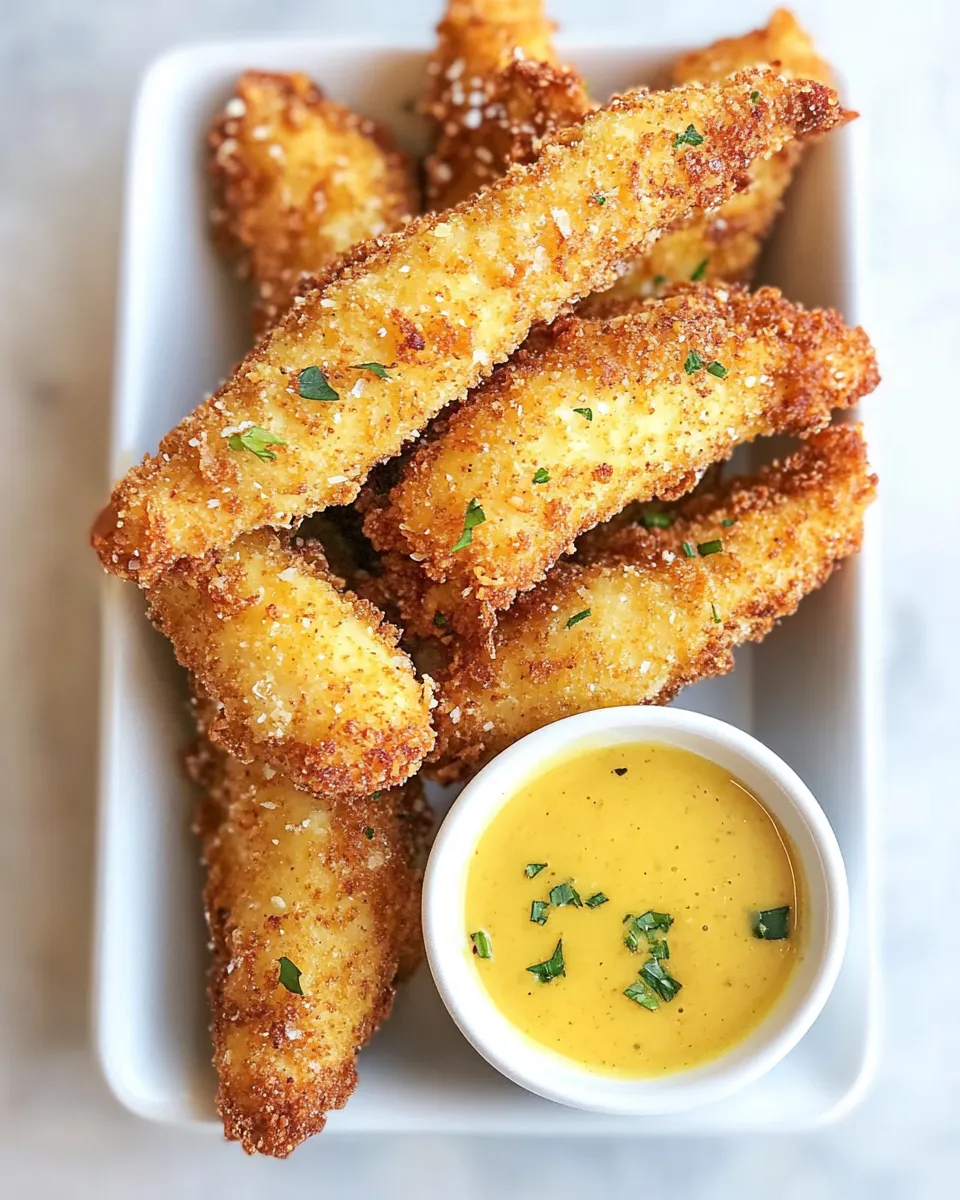 Easy Chicken Fingers with Honey Mustard Dipping Sauce recipe image
