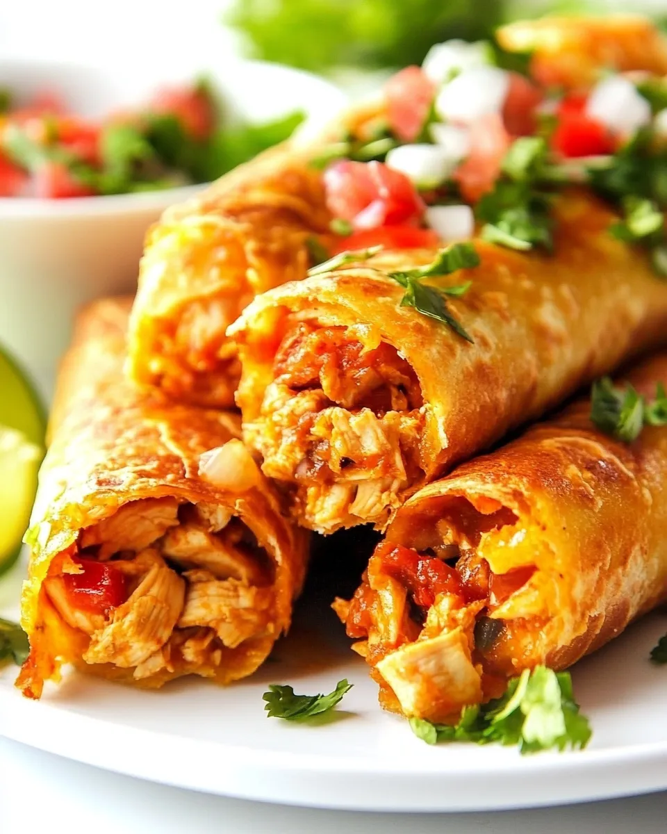 Easy Chicken Flautas Recipe shot