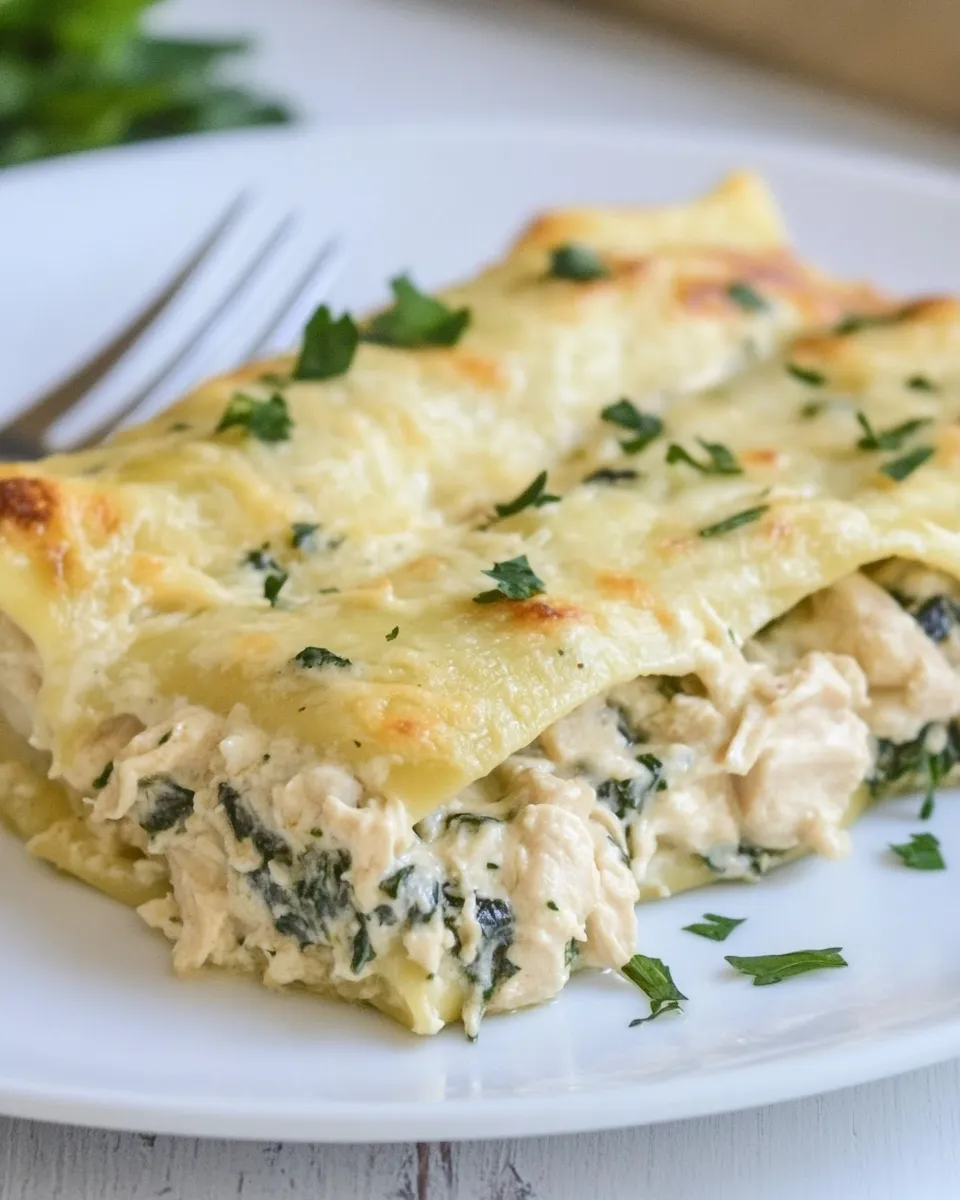 Easy Chicken Florentine Manicotti recipe photo