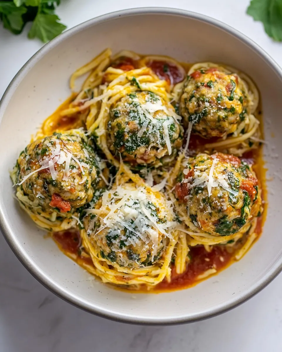 Homemade Chicken Florentine Meatballs photo