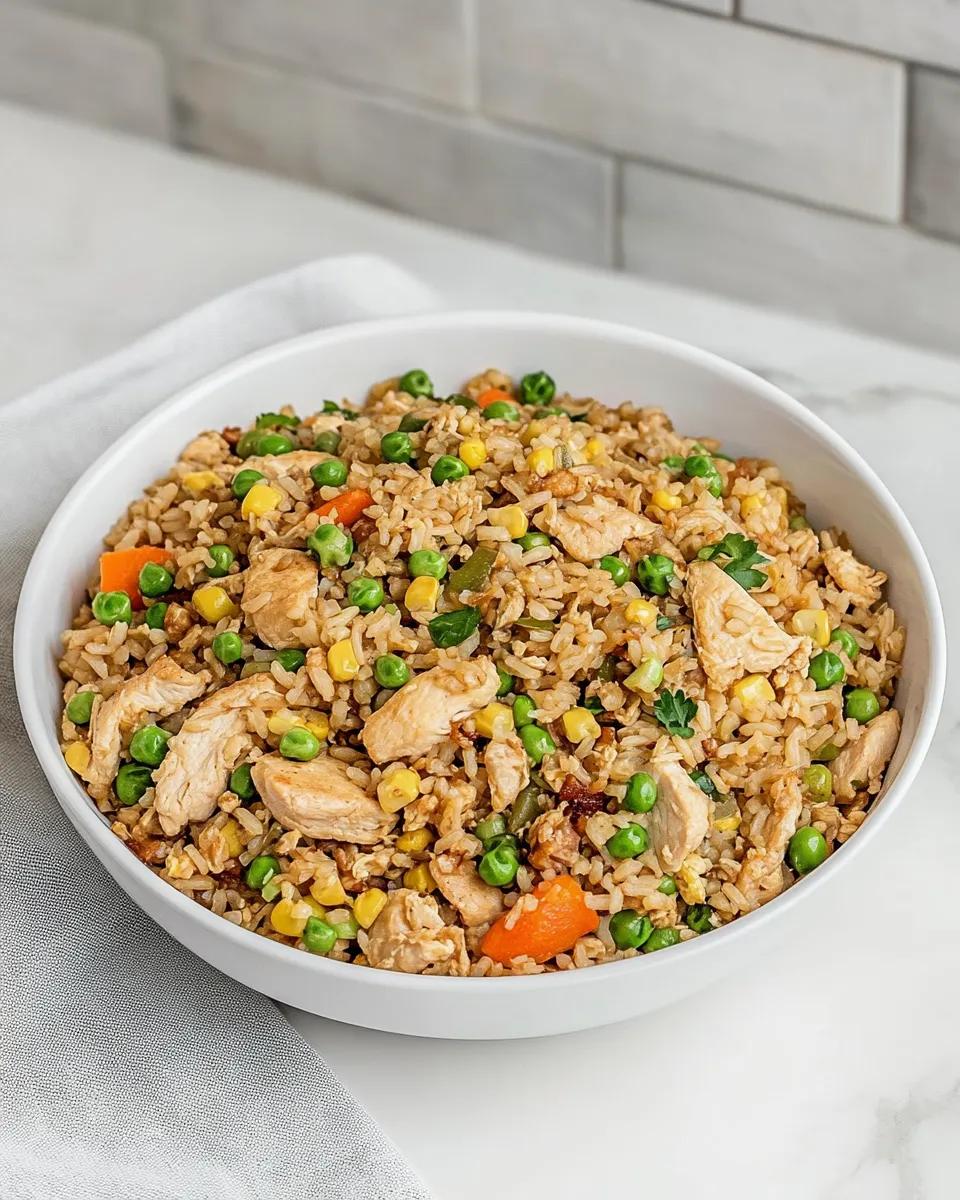 Easy Chicken Fried Brown Rice recipe photo