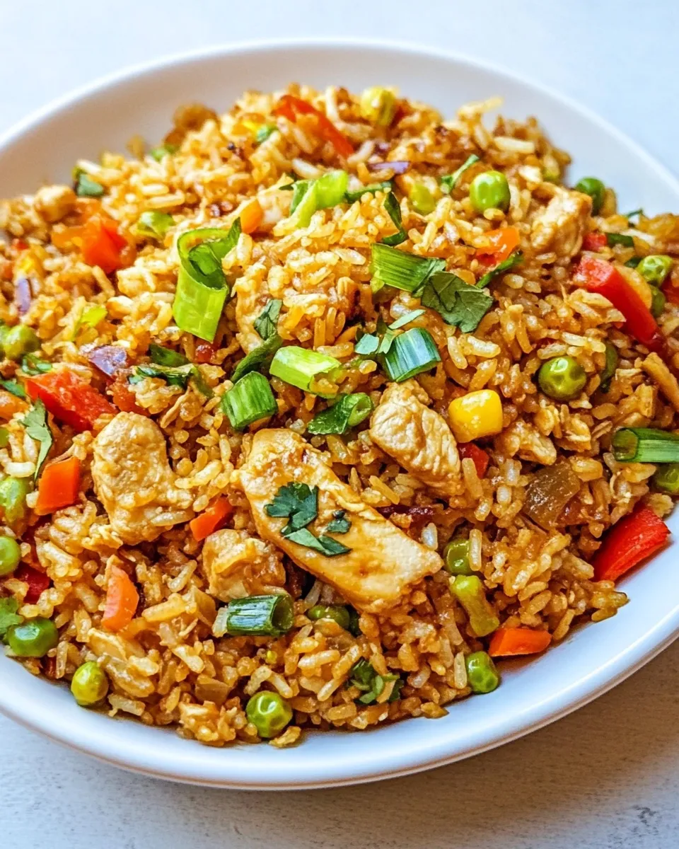 Quick Chicken Fried Rice Crockpot Recipe food shot