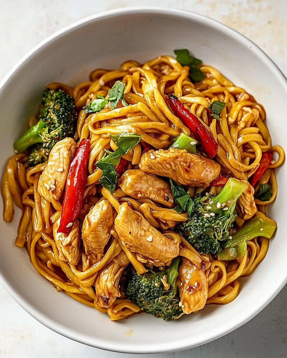 Classic Chicken Hokkien Noodle Stir Fry dish photo