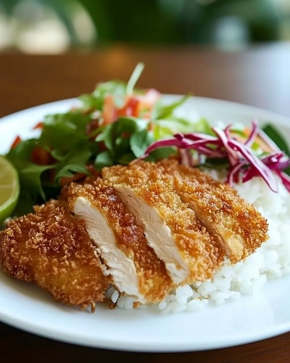 Delicious Chicken Katsu (Fried Chicken Cutlet) plate image