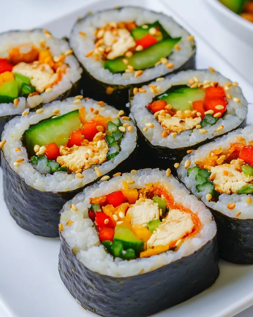 Classic Chicken Kimbap with Veggies dish photo
