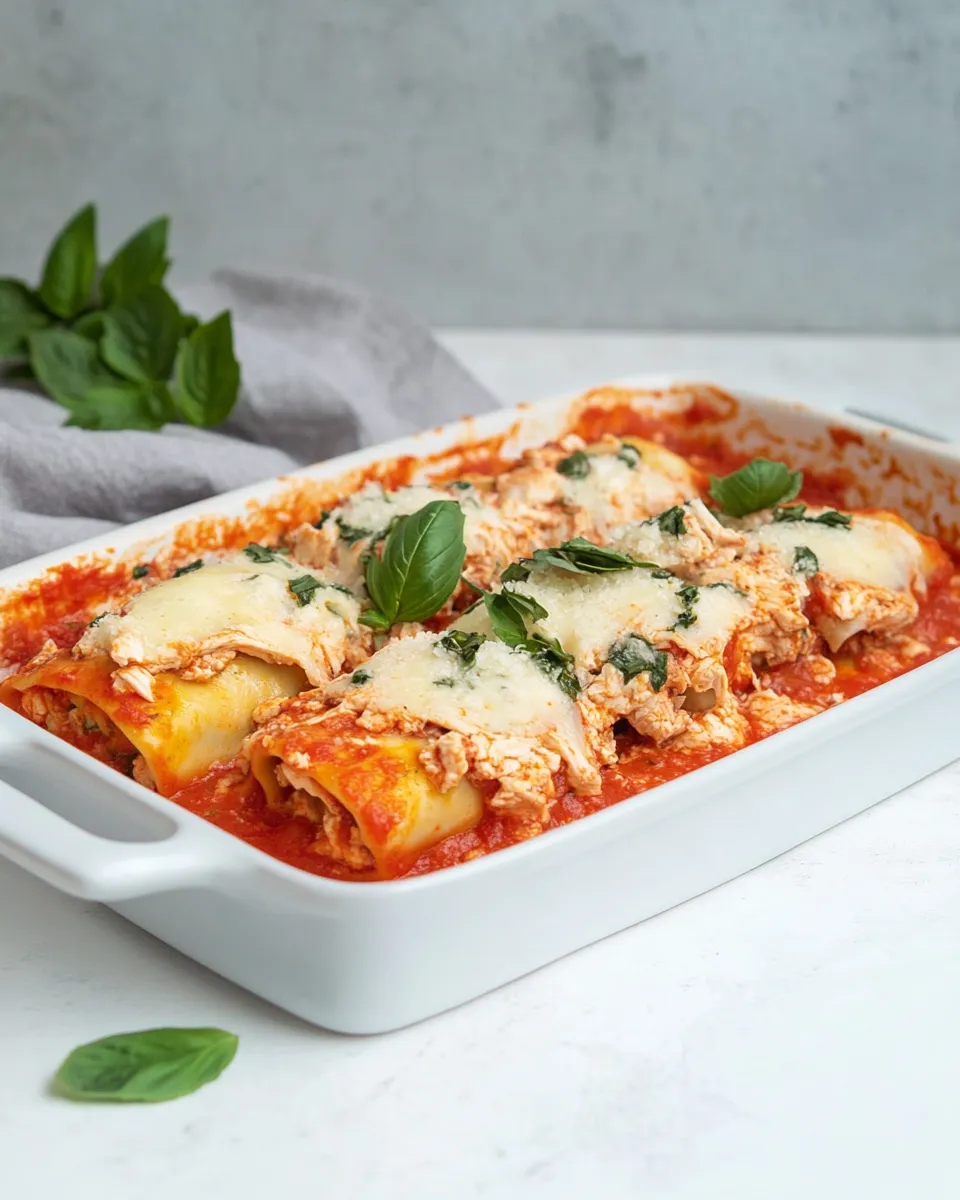 Delicious Chicken Manicotti shot