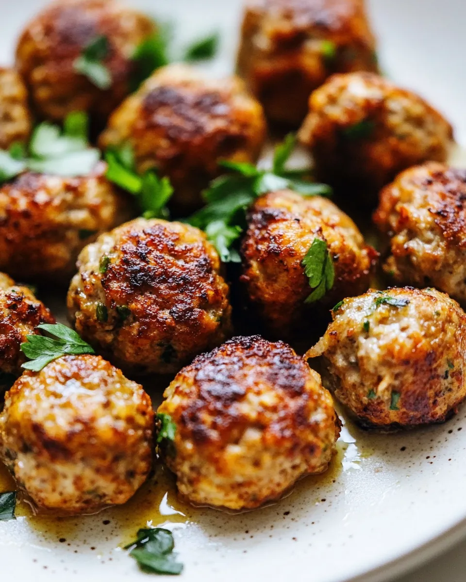 Classic Chicken Meatballs (The BEST!) image