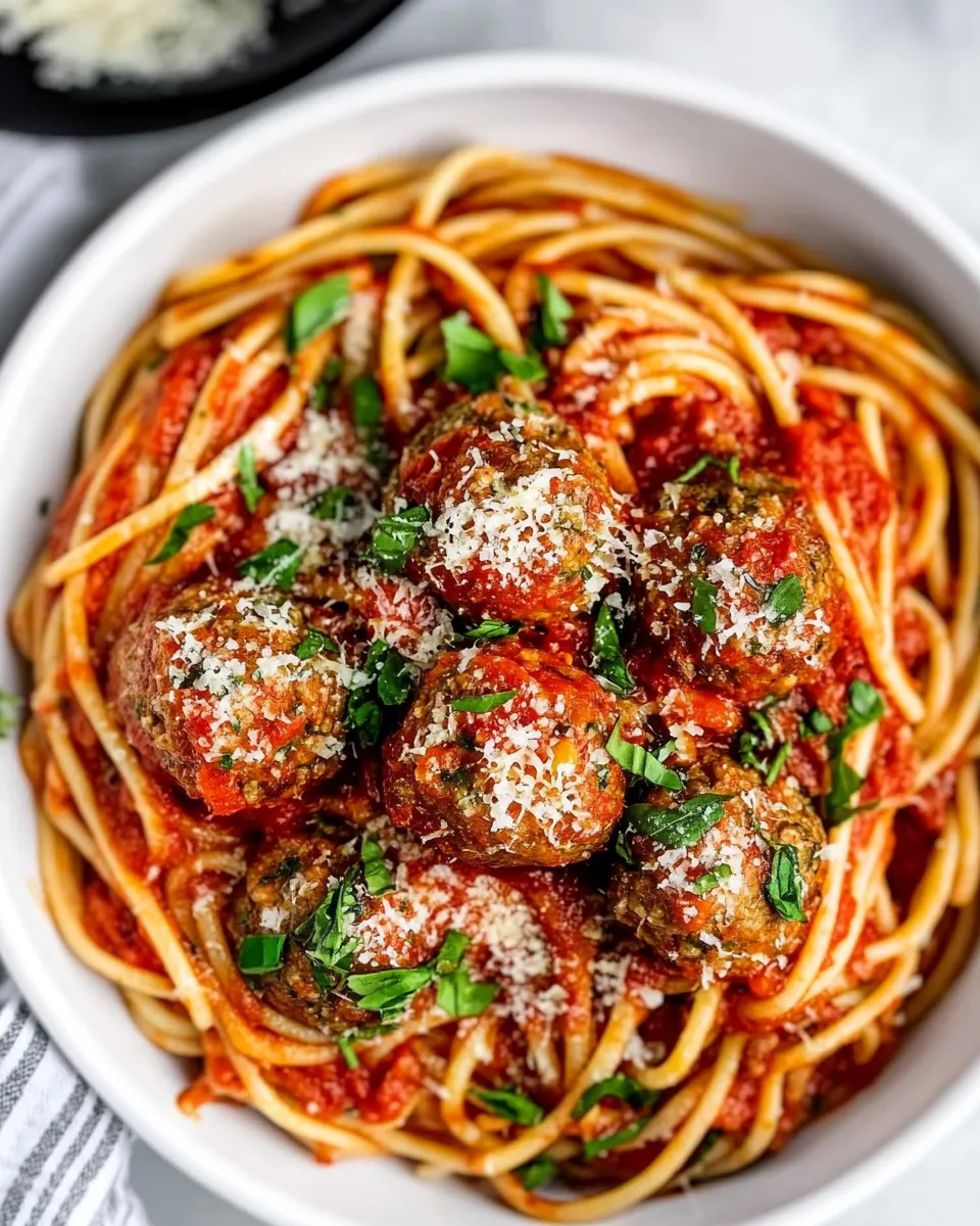 Easy Chicken Meatballs and Spaghetti recipe photo