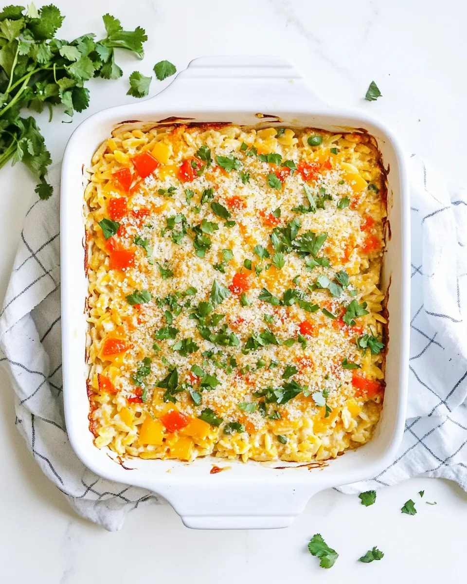 Delicious Chicken Orzo Bake shot