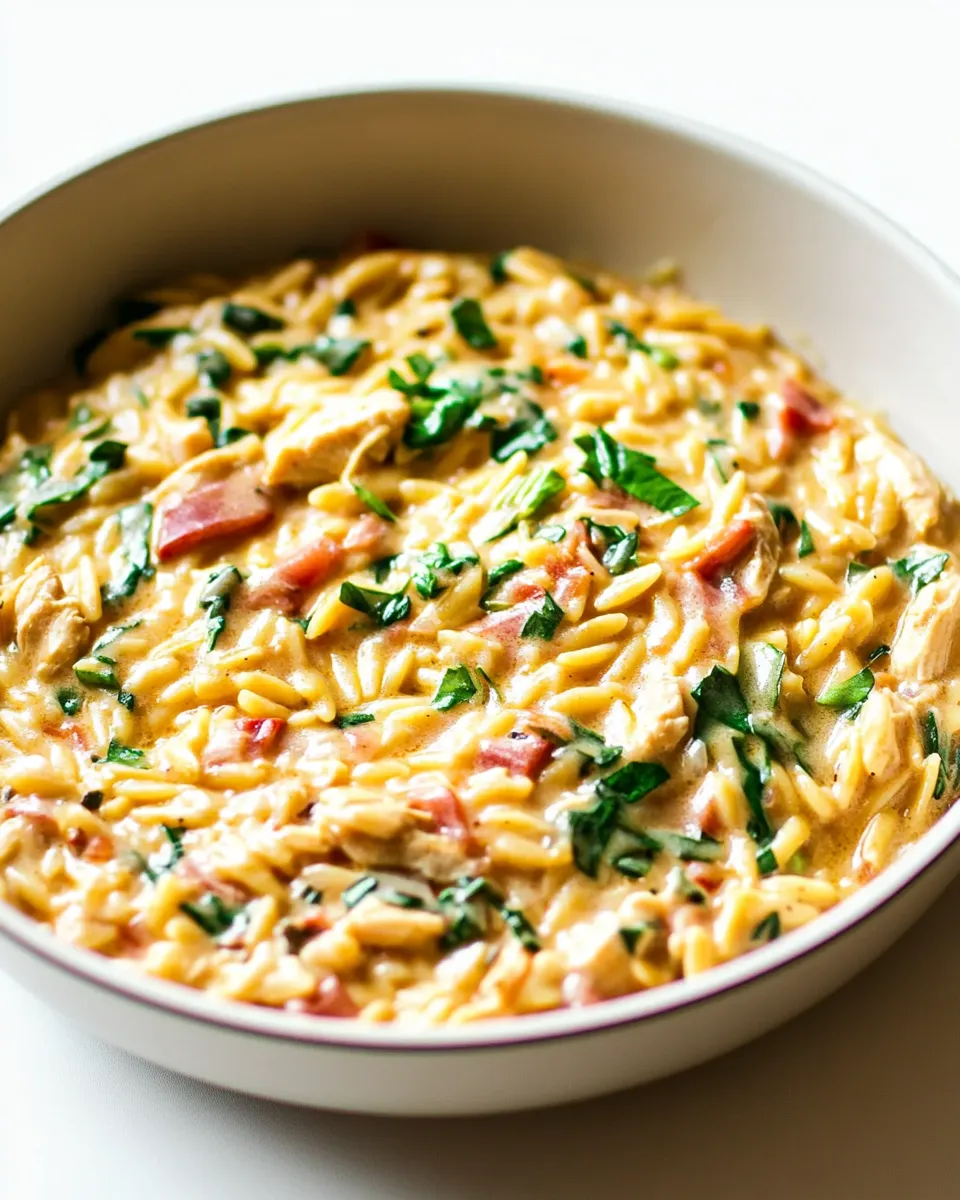 Healthy Chicken Orzo Recipe (One Pot!) dish photo