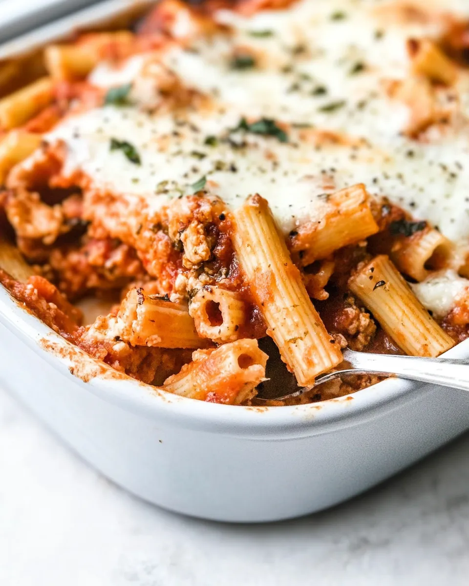 Classic Chicken Parmesan Baked Ziti image
