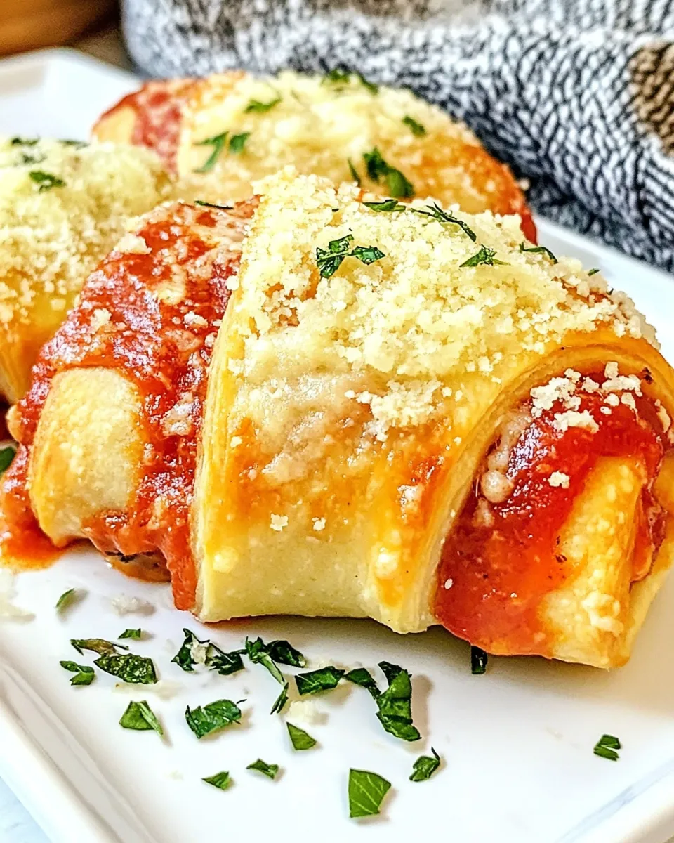 Homemade Chicken Parmesan Crescent Rolls photo