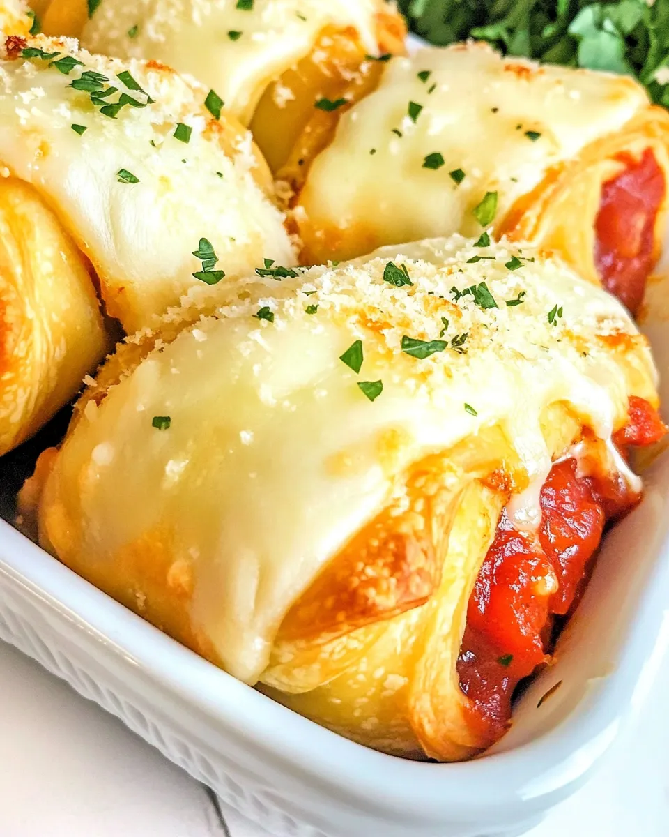 Easy Chicken Parmesan Crescent Rolls recipe photo