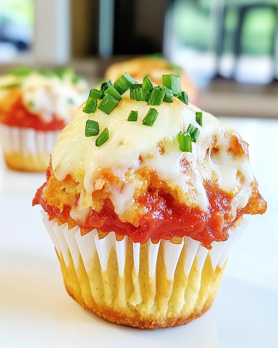 Classic Chicken Parmesan Cupcakes food shot