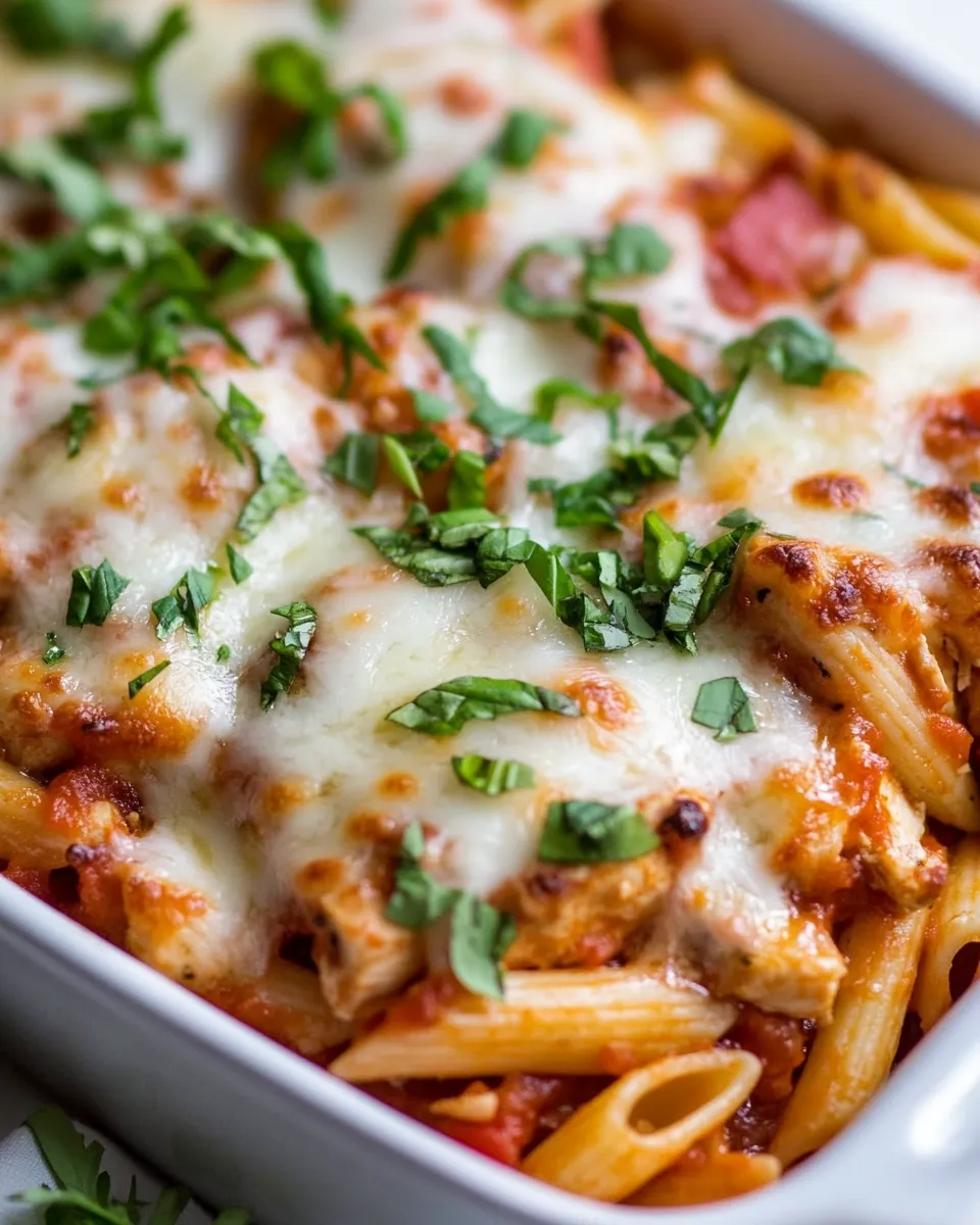 Classic Chicken Parmesan Pasta dish photo