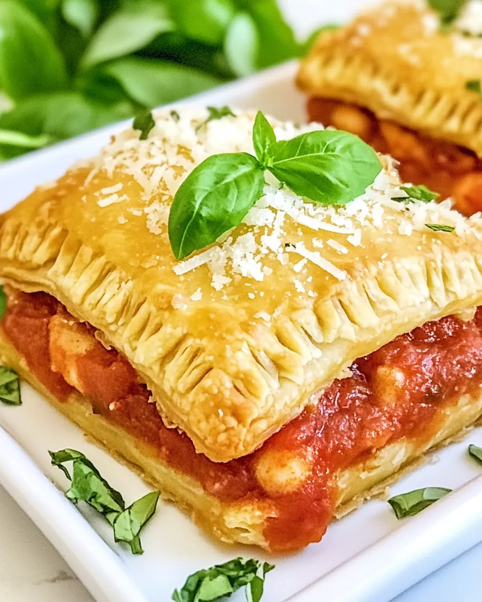 Homemade Chicken Parmesan Puff Pastry photo