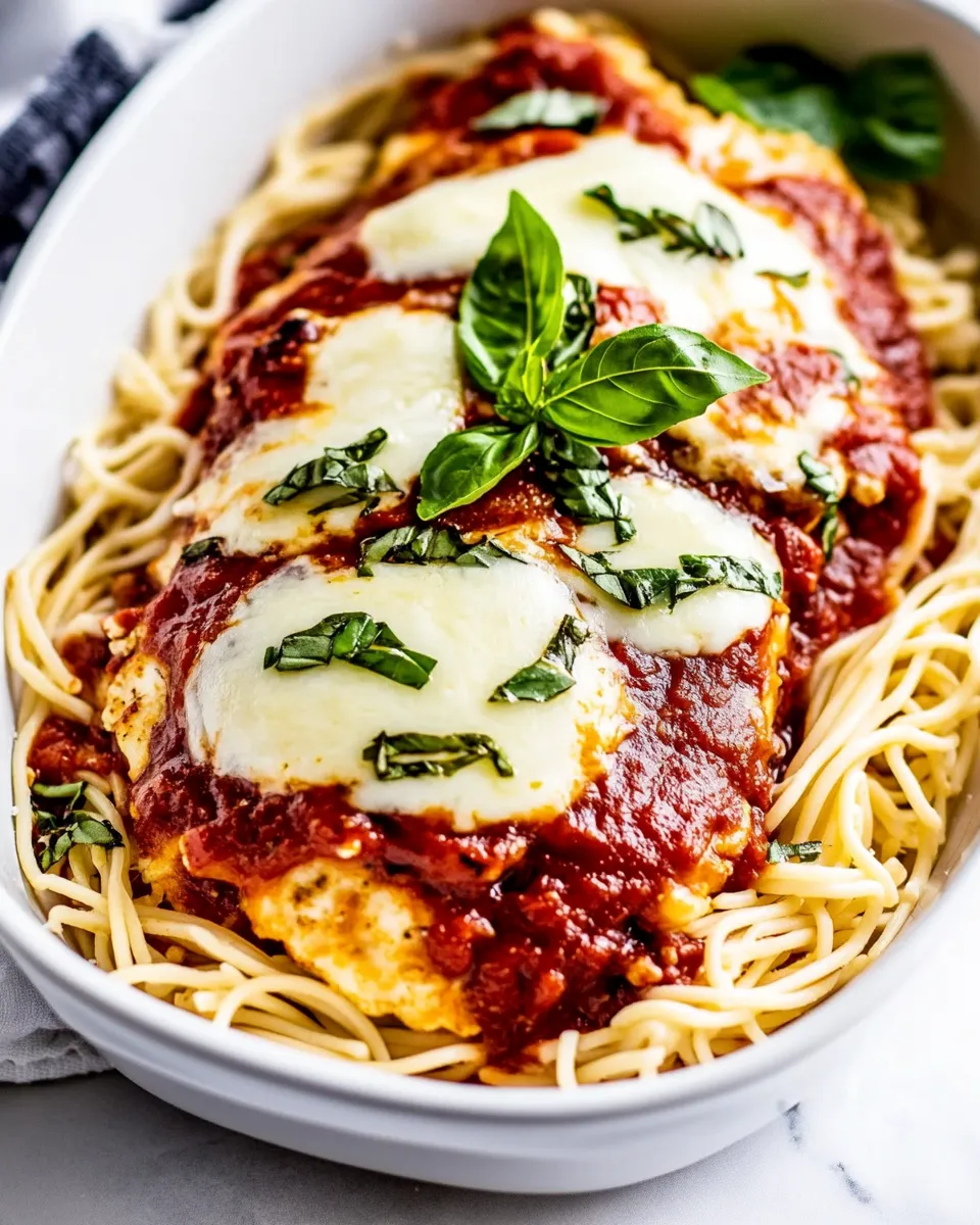Delicious Chicken Parmesan with 5 Minute Marinara shot