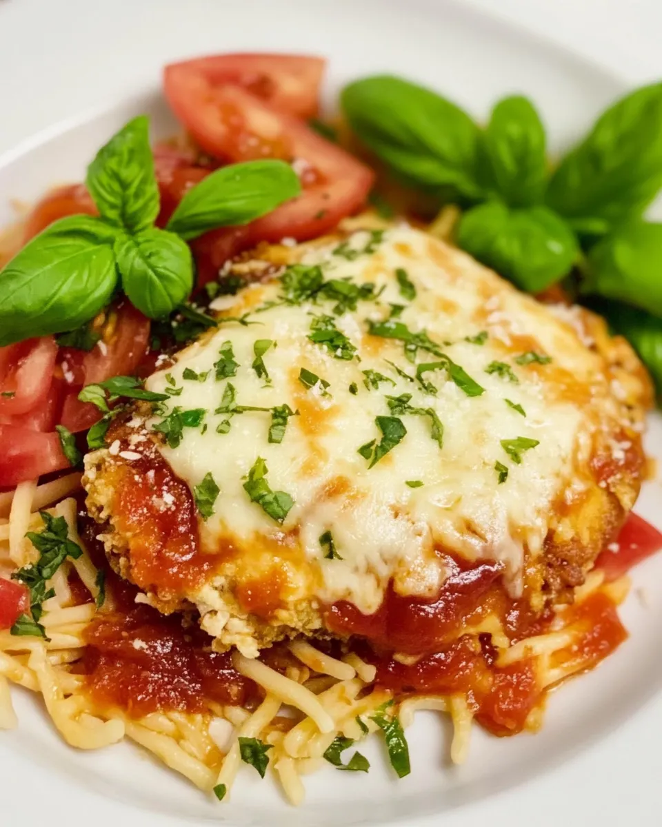 Delicious Chicken Patty Parmesan shot