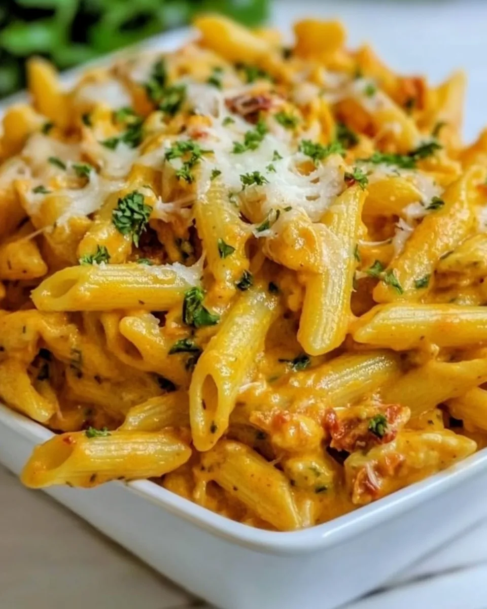 Classic Chicken Penne with Sun-Dried Tomato Sauce image