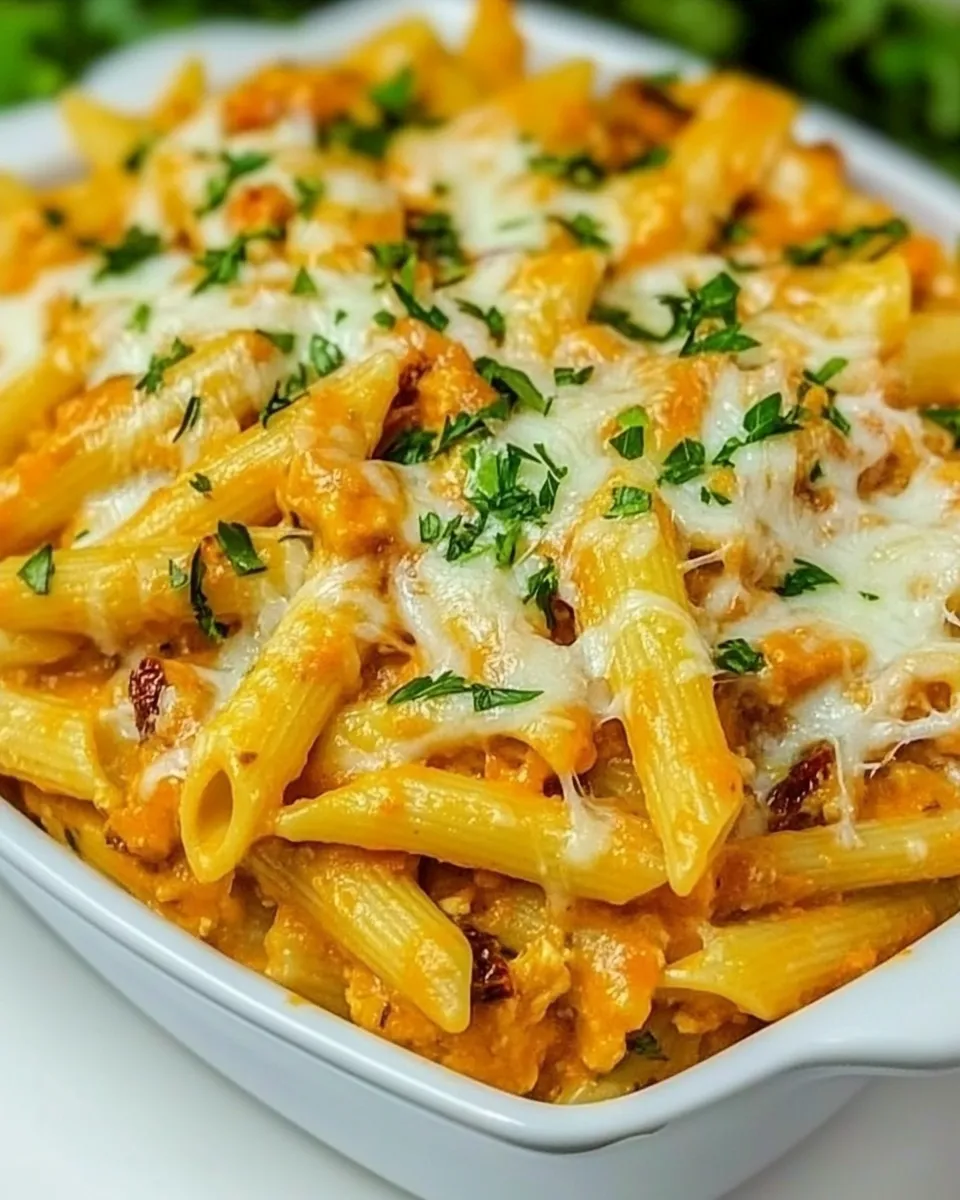 Easy Chicken Penne with Sun-Dried Tomato Sauce recipe photo