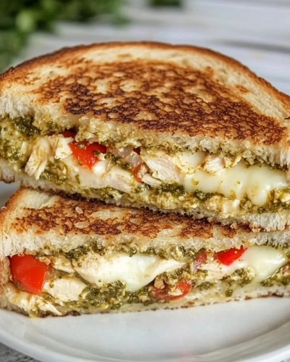 Classic Chicken Pesto Grilled Cheese image