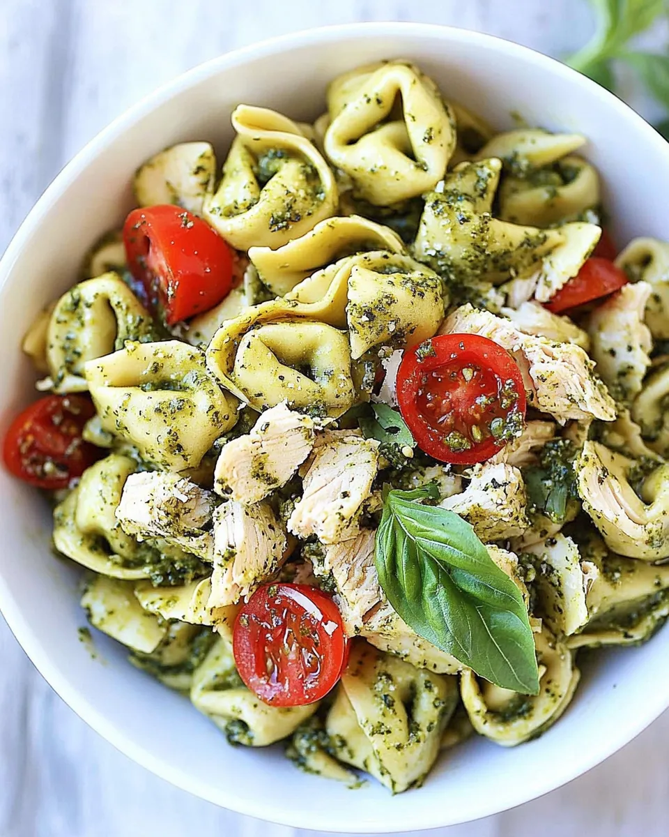 Delicious Chicken Pesto Tortellini image