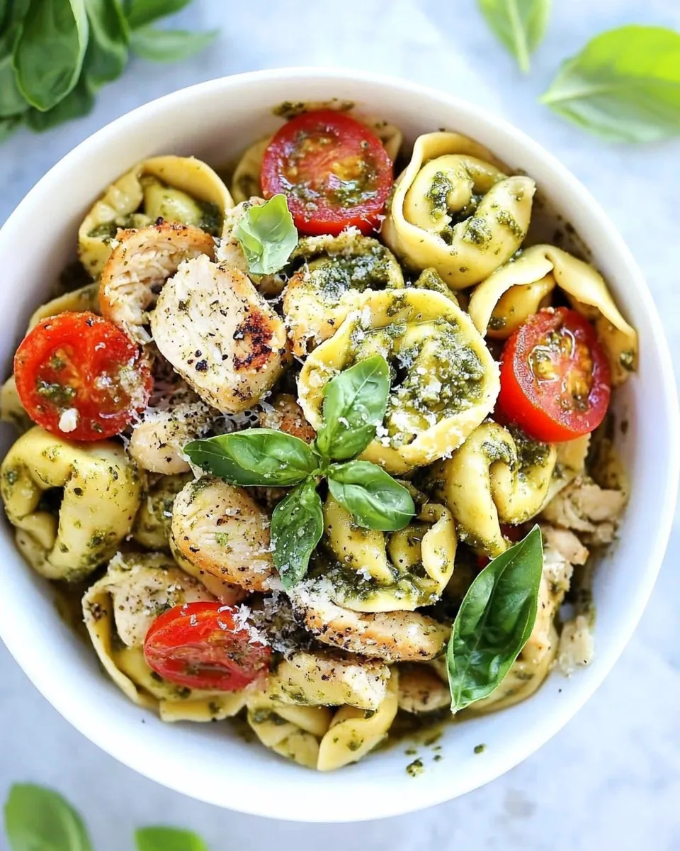 Homemade Chicken Pesto Tortellini recipe photo