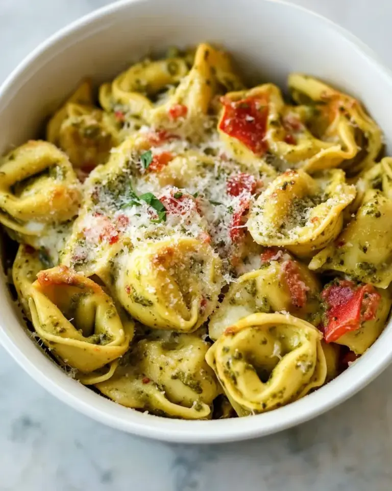 Homemade Chicken Pesto Tortellini Bake photo