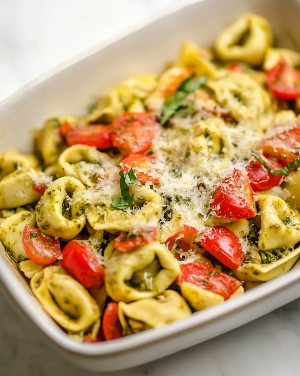 Classic Chicken Pesto Tortellini Bake image
