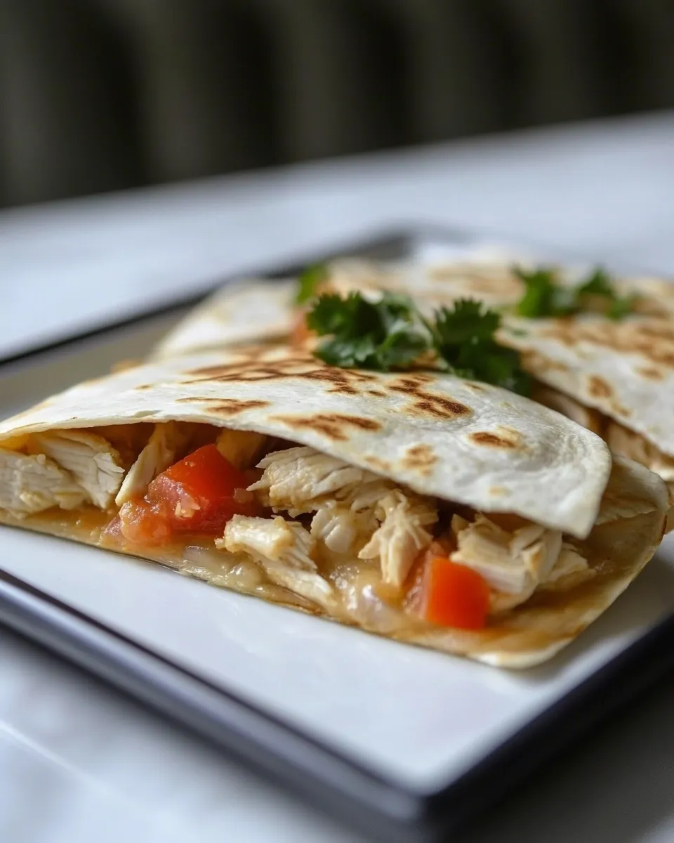 Easy Chicken Quesadilla with Pico de Gallo shot