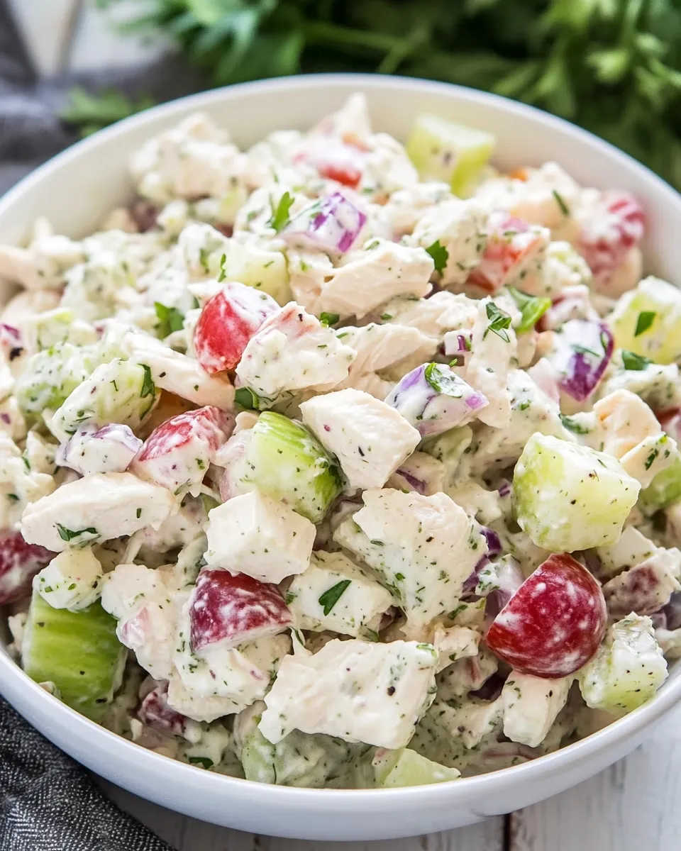 Easy Chicken Salad Recipe shot