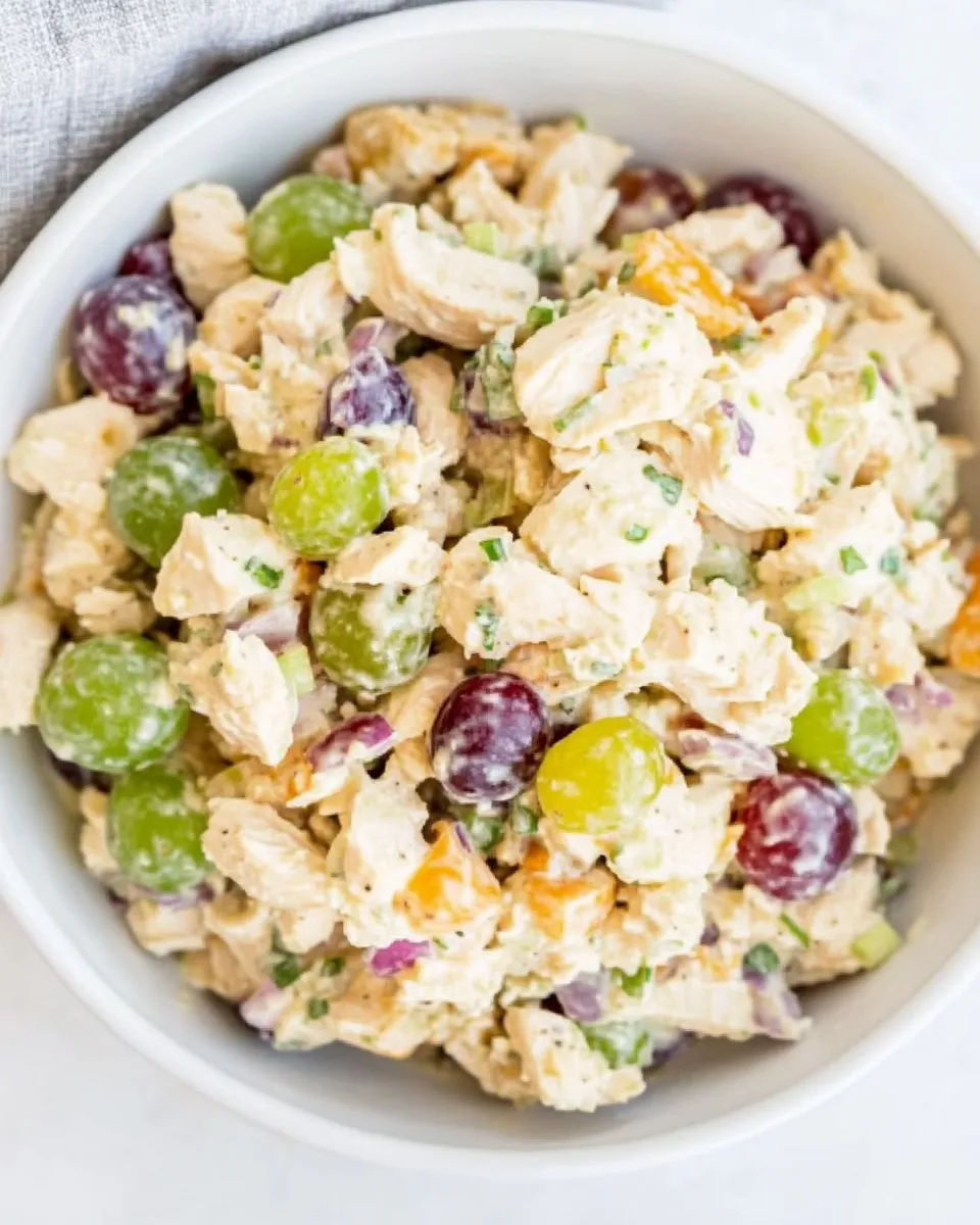 Easy Chicken Salad With Grapes food shot