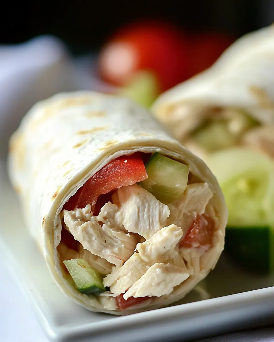 Easy Chicken Salad Wrap Recipe shot