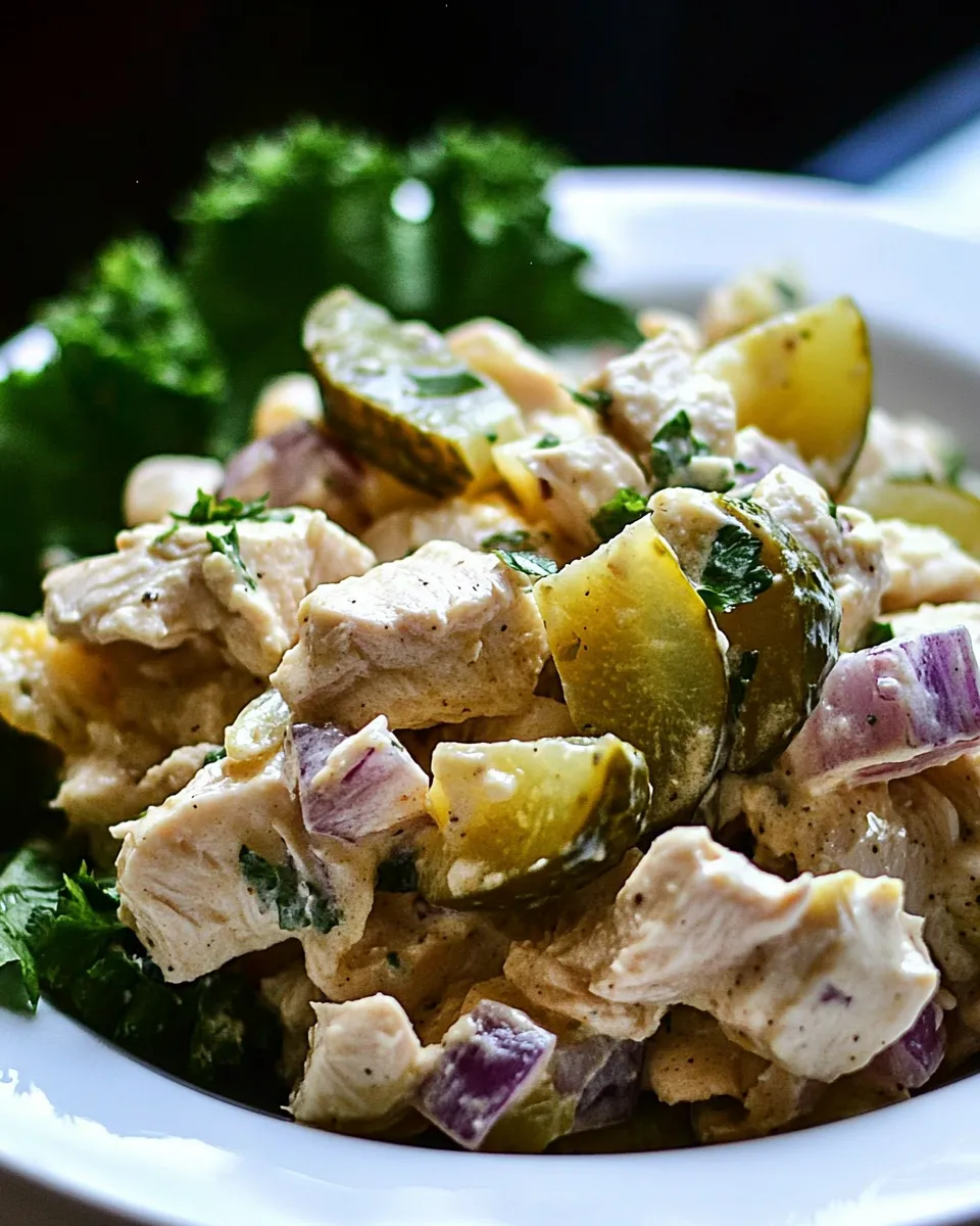 Classic Chicken Salad with Pickles Recipe image