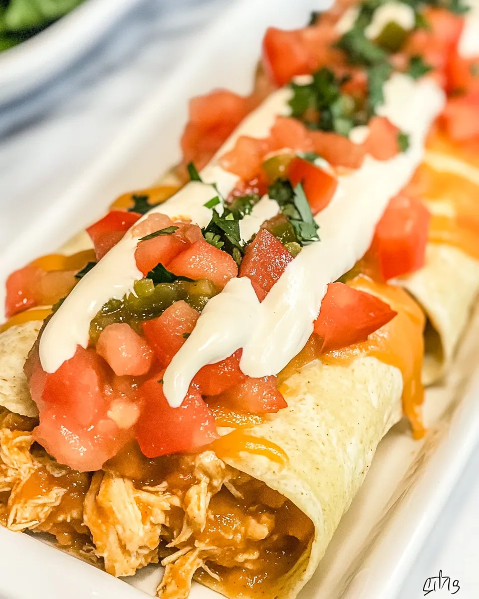 Delicious Chicken Salsa Roll Ups plate image