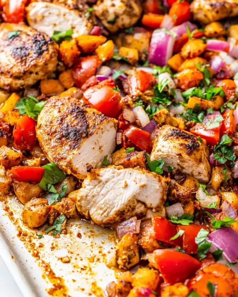 Easy Chicken Shawarma Sheet Pan Dinner photo