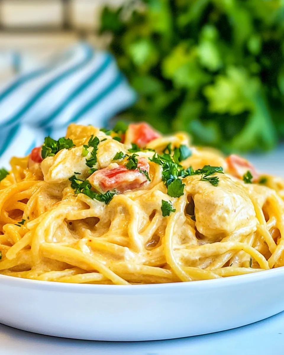 Classic Chicken Spaghetti With Rotel image
