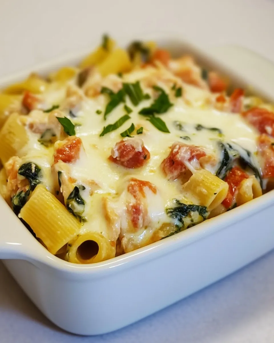 Classic Chicken Spinach Rigatoni image