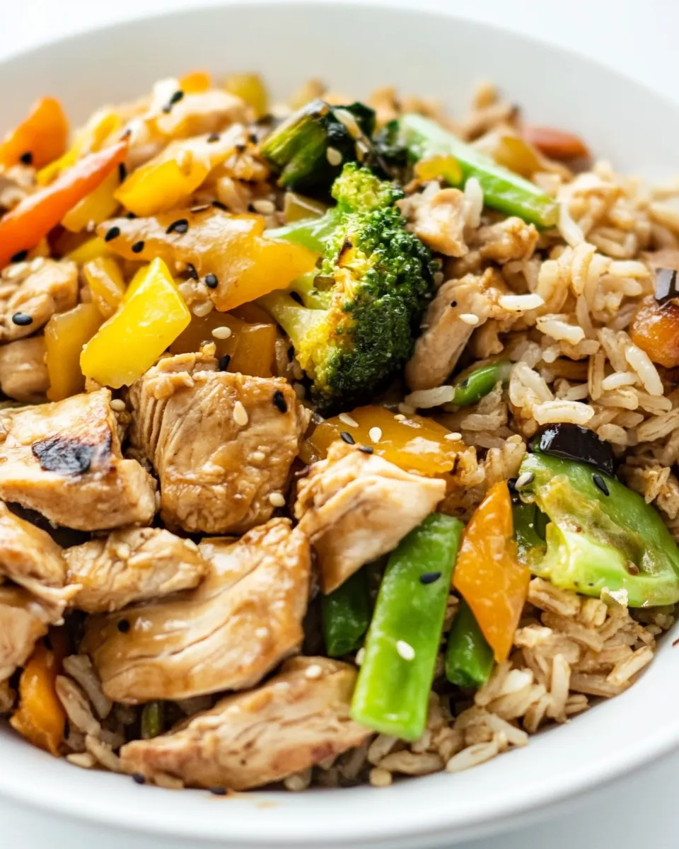 Classic Chicken Stir-Fry with Vegetables and Brown Rice dish photo